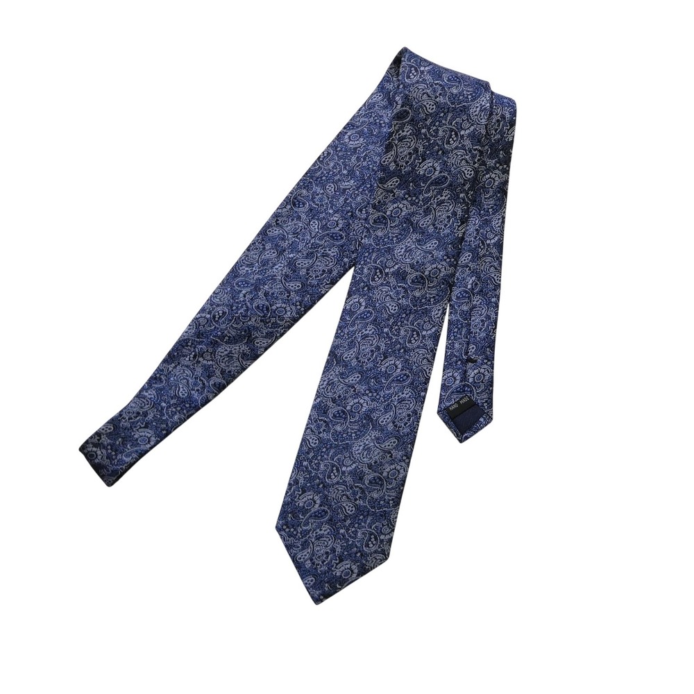Sullivan & Spruce Tie Mens One Size Blue Paisley 100% Silk Woven Classic Necktie